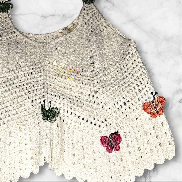 Rebellion Again Size Large Butteryfly Crocheted Tank - Picture 6 of 7